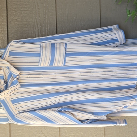 Torrid Lizzie Crinkle Gauze Button Up Stripe Skirt Maxi Set New 2x 3x - Picture 9 of 16